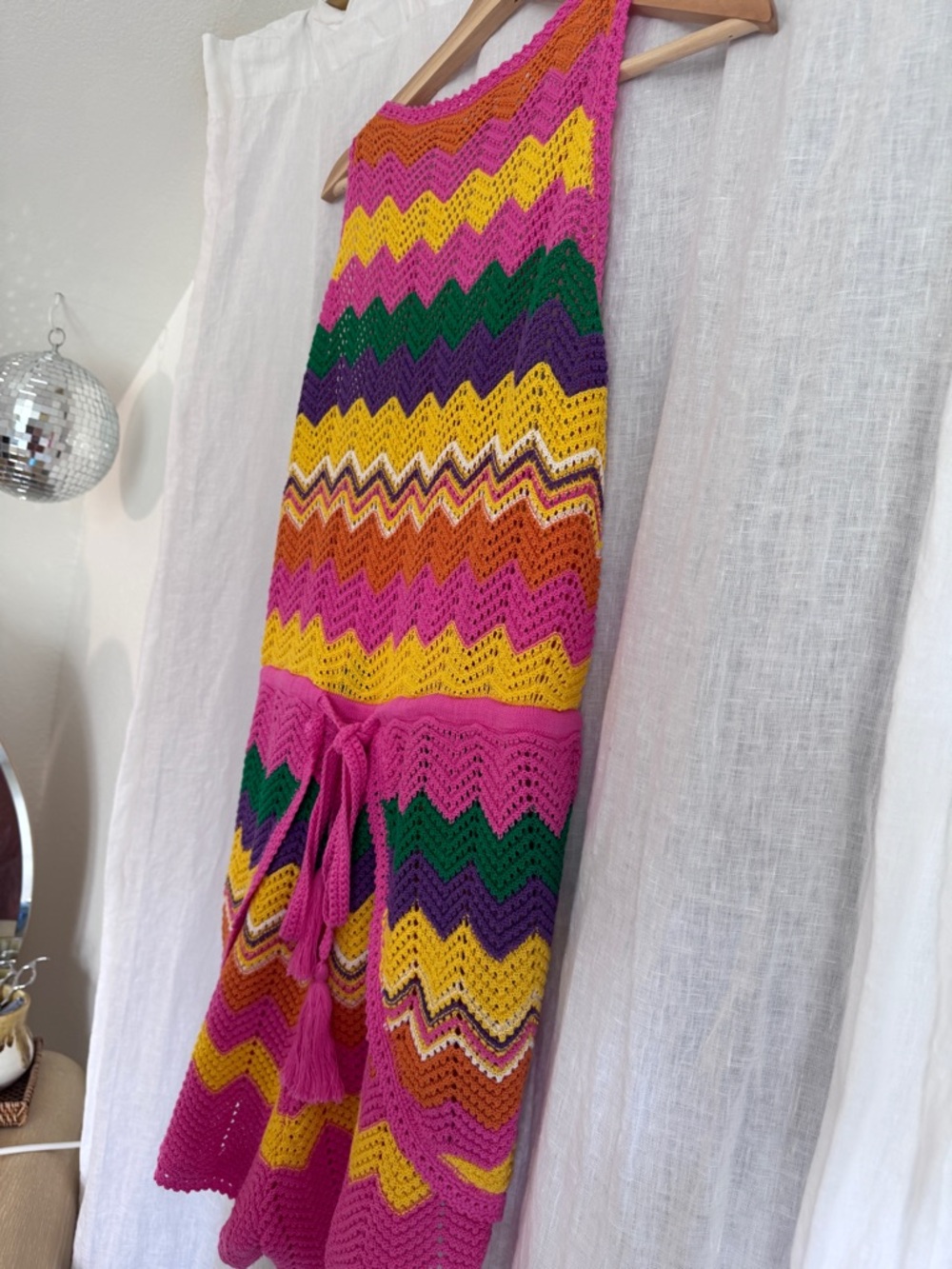NWT Spell & The Gypsy Collective Ziggy Crochet Romper in Sorbet - Picture 5 of 7